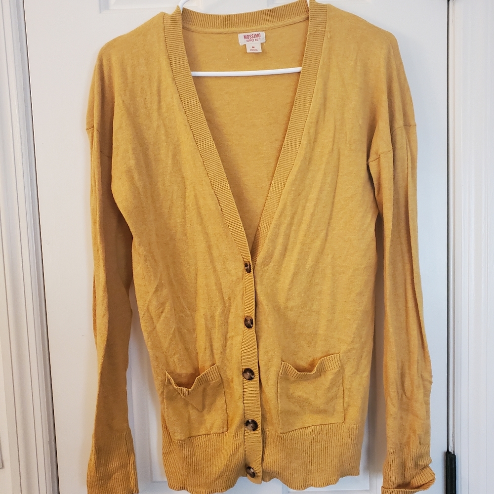 Mustard boyfriend cardigan